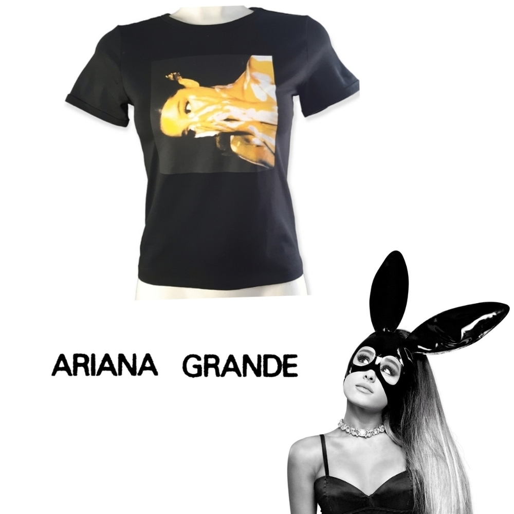 Ariana Grande black rare h&m print divided size small